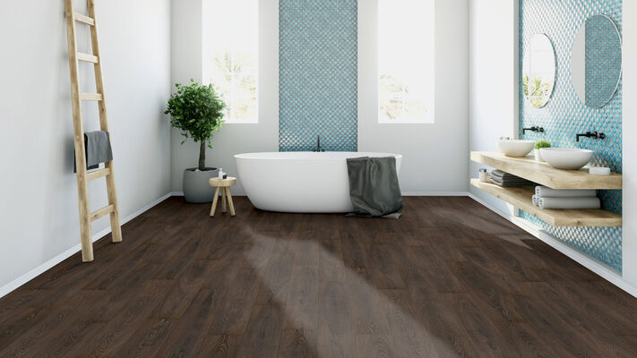  ter Hürne Classic Edition Dureco-Boden tief-gebürstet Landhausdiele Eiche Cocoa Strong 1288x195x12 mm 1101260049 | 78643