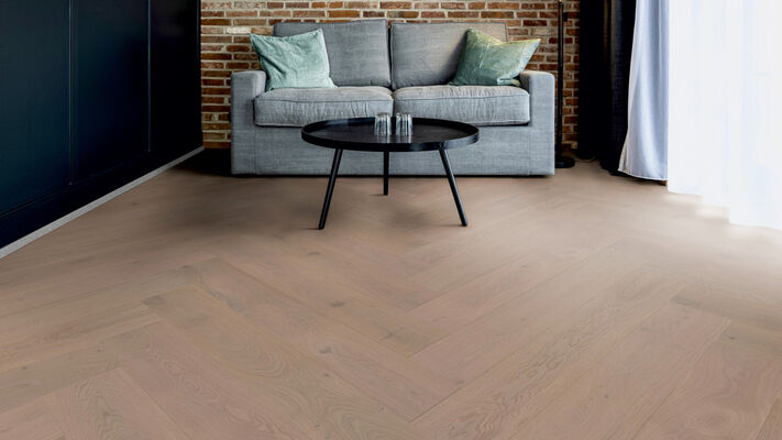  ter Hürne Herringbone Collection Parkett ausgeglichen fein-gebürstet Fischgrät Eiche Usedom 1082x162x12 mm 1101312526 | 80533