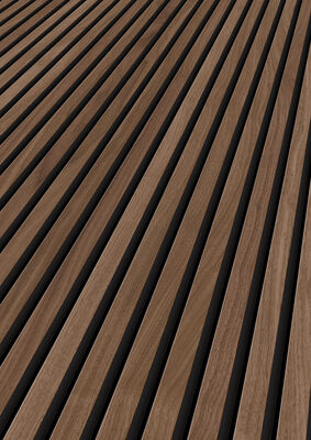 ter Hürne SilentDesign 1-Side Collection Akustikpaneele ausgeglichen naturgeölt Langpaneel Nussbaum Trent Furnier 3000x520x21 mm 1101321204 | 81673