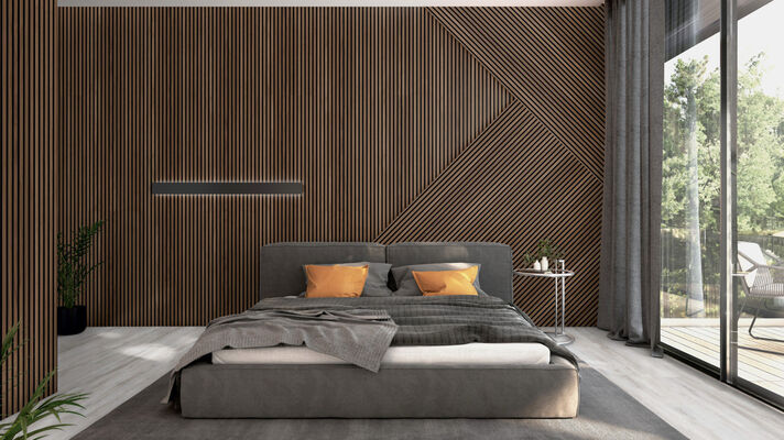  ter Hürne SilentDesign 3-Side Collection Akustikpaneele ausgeglichen naturgeölt Langpaneel Nussbaum Havel Furnier 3000x520x21 mm 1101321402 | 81907
