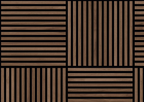  ter Hürne SilentDesign 1-Side Collection Akustikpaneele ausgeglichen naturgeölt Quadrat Nussbaum Trent Furnier 553x553x21 mm 1101321505 | 82027