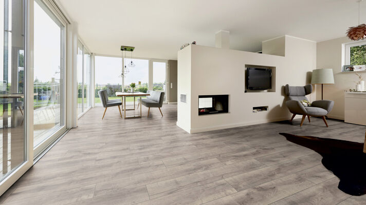  ter Hürne Classic Edition Dureco-Boden Eiche Curacao Silent linear-gebürstet Landhausdiele 1288x195x7 mm 1101330002 | 82075