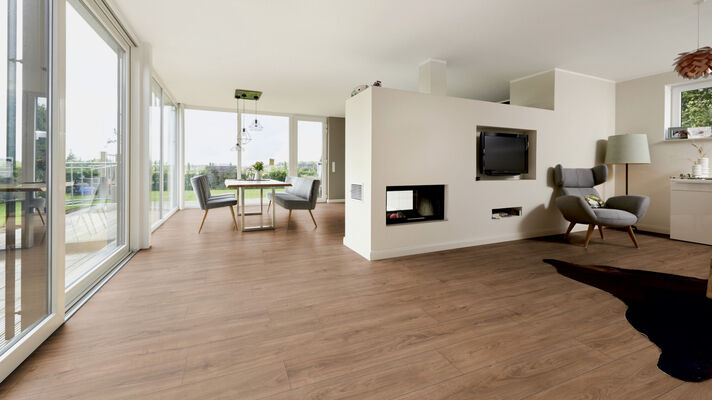  ter Hürne Classic Edition Dureco-Boden linear-gebürstet Landhausdiele Eiche Ibiza Silent 1288x195x7 mm 1101330005 | 82135