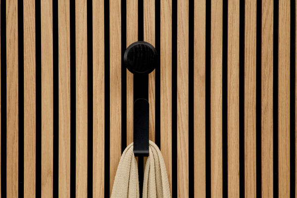  ter Hürne SilentDesign LivingWall Zubehör Wand + Decke Metall pulverbeschichtet schwarz / Holz schwarz lackiert Large Haakon Large Function 270x100x55 mm 1101340200 | 82228