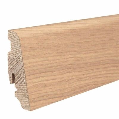  HARO Leisten Sockelleiste Furniert Eiche puroweiß matt 2200x58x19 mm 406907 | 85645