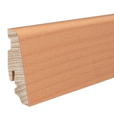  HARO Leisten Sockelleiste Furniert Buche gedämpft furn.seid-matt 2200x58x19 mm 406923 | 85651