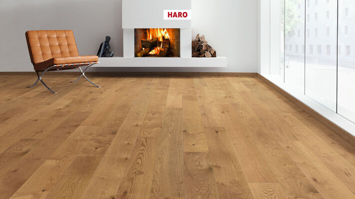  HARO PARKETT 4000 Parkett Bernsteineiche Markant strukturiert Landhausdiele 180 2200x13,5x173 mm 528678 | 86308