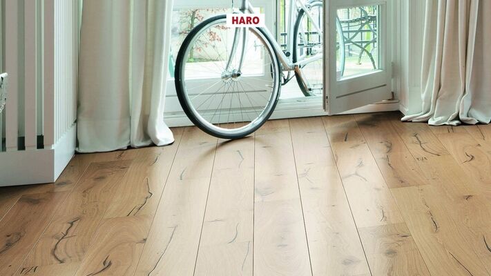  HARO PARKETT 2500 Parkett Eiche puroweiß Abama strukturiert Landhausdiele 2200x12x180 mm 537549 | 86341