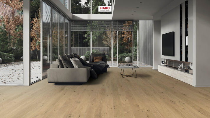  HARO PARKETT 2500 Parkett Eiche invisible Universal strukturiert Landhausdiele 2200x12x180 mm 548126 | 86359