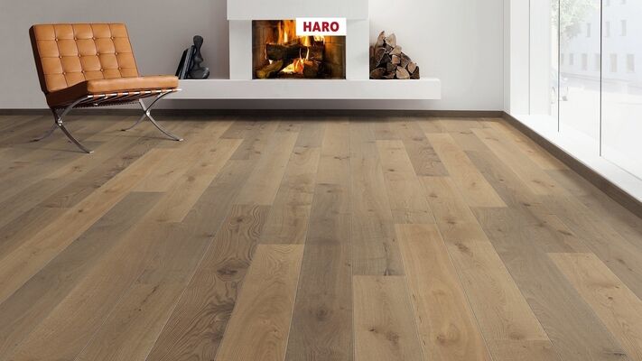  HARO PARKETT 2500 Parkett Eiche samtbraun Universal strukturiert Landhausdiele 2200x12x180 mm 539943 | 86407