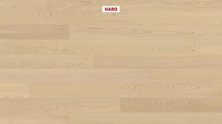  HARO PARKETT 4000 Parkett Eiche lichtweiß Exklusiv strukturiert Landhausdiele 2200x13,5x180 mm 543129 | 86410