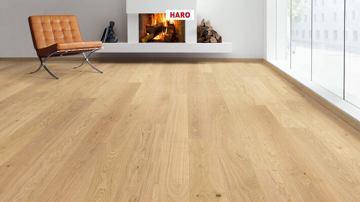  HARO PARKETT 4000 Parkett Eiche invisible Markant strukturiert Landhausdiele 2200x13,5x180 mm 547501 | 86425