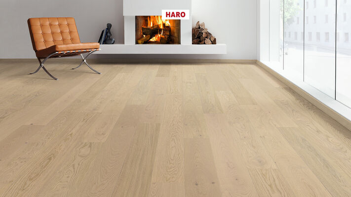  HARO PARKETT 4000 Parkett Eiche sagrau Markant strukturiert Landhausdiele 2200x13,5x180 mm 547505 | 86434