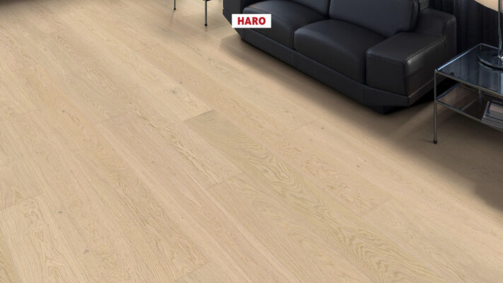  HARO PARKETT 4000 Parkett Eiche lichtweiß Markant strukturiert Landhausdiele 2200x13,5x180 mm 547567 | 86452