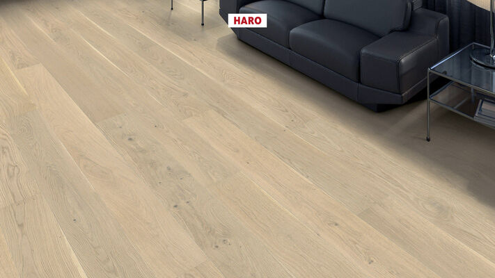  HARO PARKETT 4000 Parkett Eiche lichtweiß Country strukturiert Landhausdiele 2200x13,5x180 mm 548119 | 86461