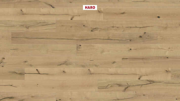  HARO PARKETT 4000 Parkett Eiche invisible Abama strukturiert Landhausdiele 2200x13,5x180 mm 548120 | 86464