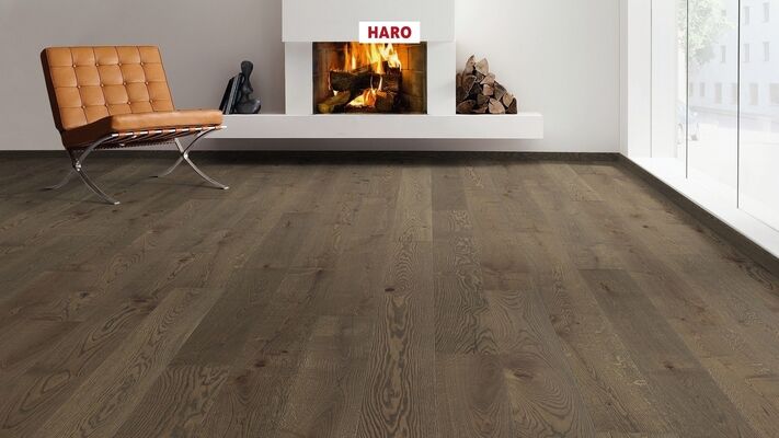 HARO PARKETT 4000 Parkett Eiche schilfbraun Sauvage strukturiert Landhausdiele 2200x13,5x180 mm 539089 | 86506