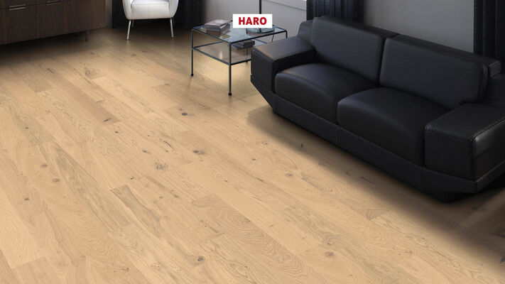  HARO PARKETT 4000 Parkett Prestige Eiche invisible Sauvage strukturiert Landhausdiele 1000x10x120 mm 543505 | 86524