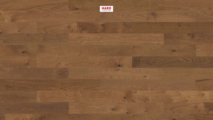  HARO PARKETT 4000 Parkett Prestige Bernsteineiche Sauvage strukturiert Landhausdiele 1000x10x120 mm 543507 | 86527