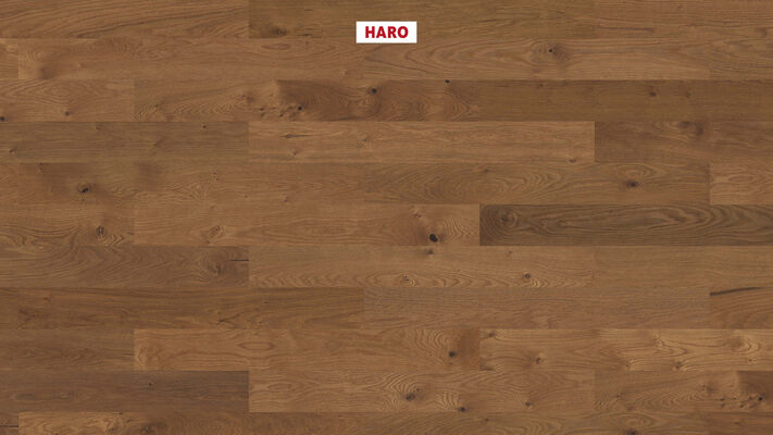  HARO PARKETT 4000 Parkett Prestige Bernsteineiche Sauvage strukturiert Landhausdiele 1000x10x120 mm 543508 | 86536