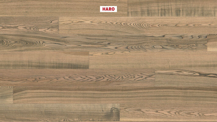  HARO PARKETT 4000 Parkett Esche tabakgrau retro strukturiert Landhausdiele 2200x13,5x180 mm 544625 | 86551