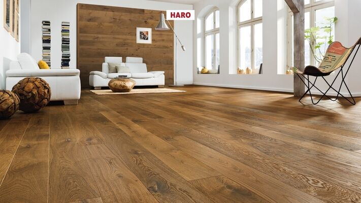  HARO PARKETT 4000 Parkett Bernsteineiche Sauvage strukturiert Landhausdiele 2200x13,5x173 mm 547519 | 86596