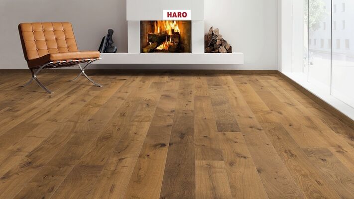  HARO PARKETT 4000 Parkett Bernsteineiche Sauvage strukturiert Landhausdiele 2200x13,5x173 mm 547519 | 86599