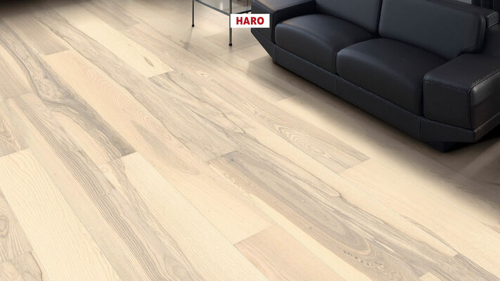  HARO PARKETT 4000 Parkett Esche lichtweiß Universal strukturiert Landhausdiele 2200x13,5x180 mm 547569 | 86617