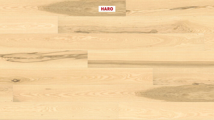  HARO PARKETT 4000 Parkett Esche invisible Uni strukturiert Landhausdiele 2200x13,5x180 mm 547608 | 86647