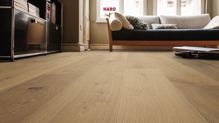  HARO PARKETT 4000 Parkett Raucheiche invisible Sauvage strukturiert Landhausdiele 2200x13,5x180 mm 548018 | 86677