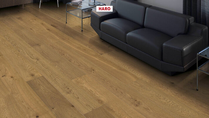  HARO PARKETT 4000 Parkett Raucheiche invisible Sauvage strukturiert Landhausdiele 2200x13,5x180 mm 548018 | 86680