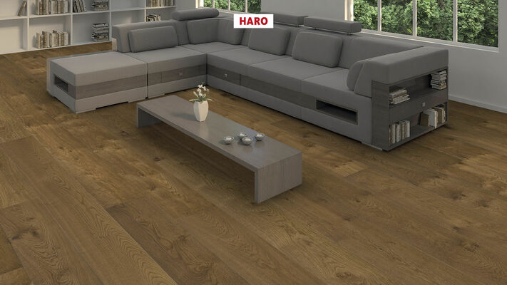  HARO PARKETT 4000 Parkett Raucheiche Universal strukturiert Landhausdiele 2200x13,5x240 mm 548041 | 86698