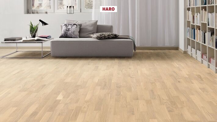  HARO PARKETT 2500 Parkett Eiche lichtweiß Favorit strukturiert Schiffsboden 2200x12x180 mm 548133 | 86770
