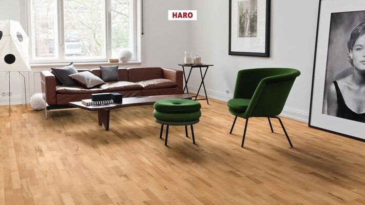  HARO PARKETT 2500 Parkett Buche gedämpft Favorit Schiffsboden 2200x12x180 mm 548136 | 86794
