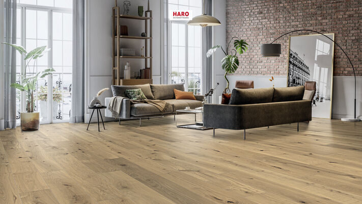  HARO PARKETT 4000 Parkett Eiche invisible Sauvage geschroppt Landhausdiele 2200x13,5x180 mm 550248 | 86851