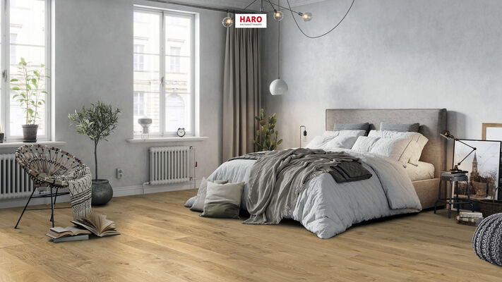  HARO PARKETT 4000 Parkett Eiche invisible oro strukturiert Landhausdiele 2200x13,5x180 mm 550253 | 86872