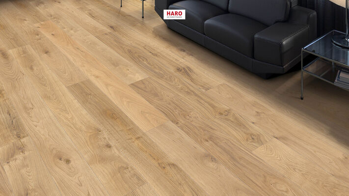  HARO PARKETT 4000 Parkett Eiche invisible oro strukturiert Landhausdiele 2200x13,5x180 mm 550255 | 86875