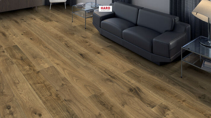  HARO PARKETT 4000 Parkett Raucheiche oro strukturiert Landhausdiele 2200x13,5x180 mm 550254 | 86884