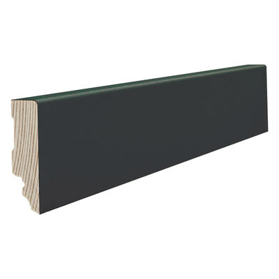  HARO Leisten Sockelleiste Dekorfolie MDF schwarz 2200x58x16 mm 412297 | 86953