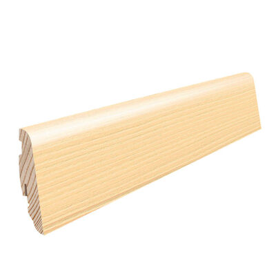  HARO Leisten Sockelleiste Furniert Tanne lichtweiß strukturiert matt 2200x58x19 mm 412439 | 87175