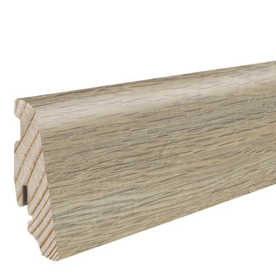  HARO Leisten Sockelleiste Dekorfolie Eiche Quebec alabaster Nässeschutz 2200x58x19 mm 414067 | 87238