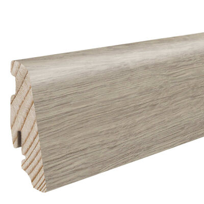  HARO Leisten Sockelleiste Dekorfolie Eiche Sheffield graubraun Nässeschutz 2200x58x19 mm 414254 | 87289