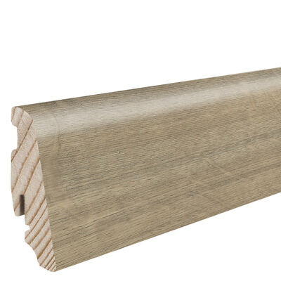  HARO Leisten Sockelleiste Dekorfolie Gebirgseiche greige Nässeschutz 2200x58x19 mm 414258 | 87301