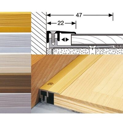  HARO Allround Abschlussprofil Typ 387L/P bronze für 7-15mm 404516 | 87454