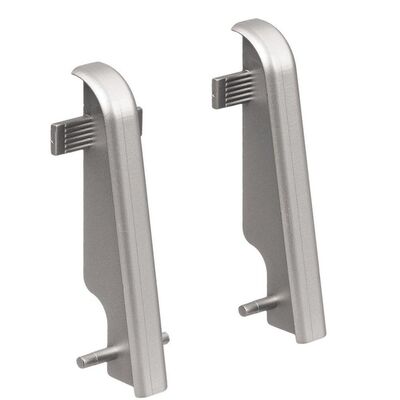  HARO Zubehör Montage silber Kunststoff Zwischenstück silber Kunststoff für Steck-Sockelleiste 19x58 (2 Stk/Pack) 58x19 mm 407152 | 87580