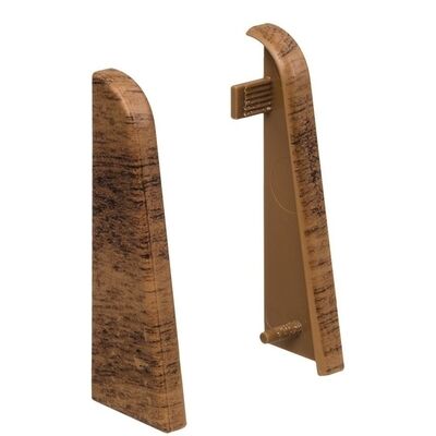  HARO Zubehör Montage Endkappe Nussbaum d. Kunststoff f. Steck-SL 19x58 (2 Stk/Pack) 407160 | 87592