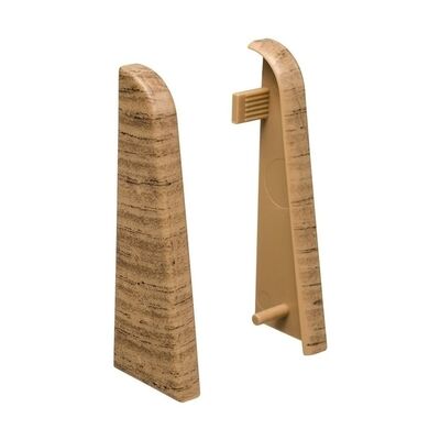 HARO Zubehör Montage Endkappe Eiche dunkel Kunststoff f. Steck-SL 19x58 (2 Stk/Pack) 409283 | 87694