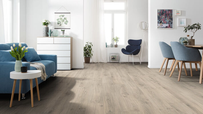  HARO TRITTY 200 Aqua Laminat Eiche Emilia samtgrau authentic soft Landhausdiele 1282x193x8mm 540244 | 88078