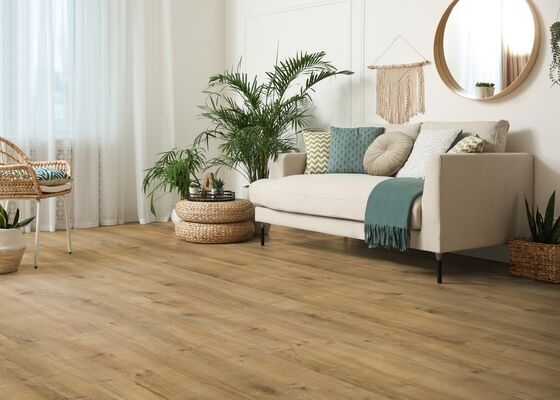  HARO DISANO Project Design-Vinylboden Gebirgseiche honig strukturiert Landhausdiele 1300x2x245 mm 549045 | 90103