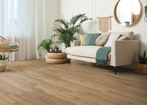  HARO DISANO Project Design-Vinylboden Berglärche cognacbraun strukturiert Landhausdiele 1300x2x245 mm 549047 | 90112